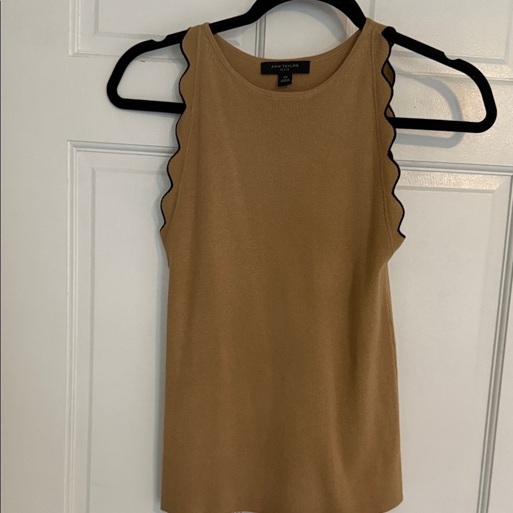 Ann Taylor Camel Sleeveless Tank Top